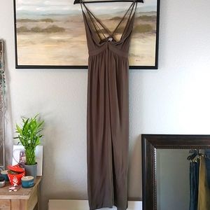 Tobi adjustable Strap/ Long strappy summer dress | Sage green Size Medium